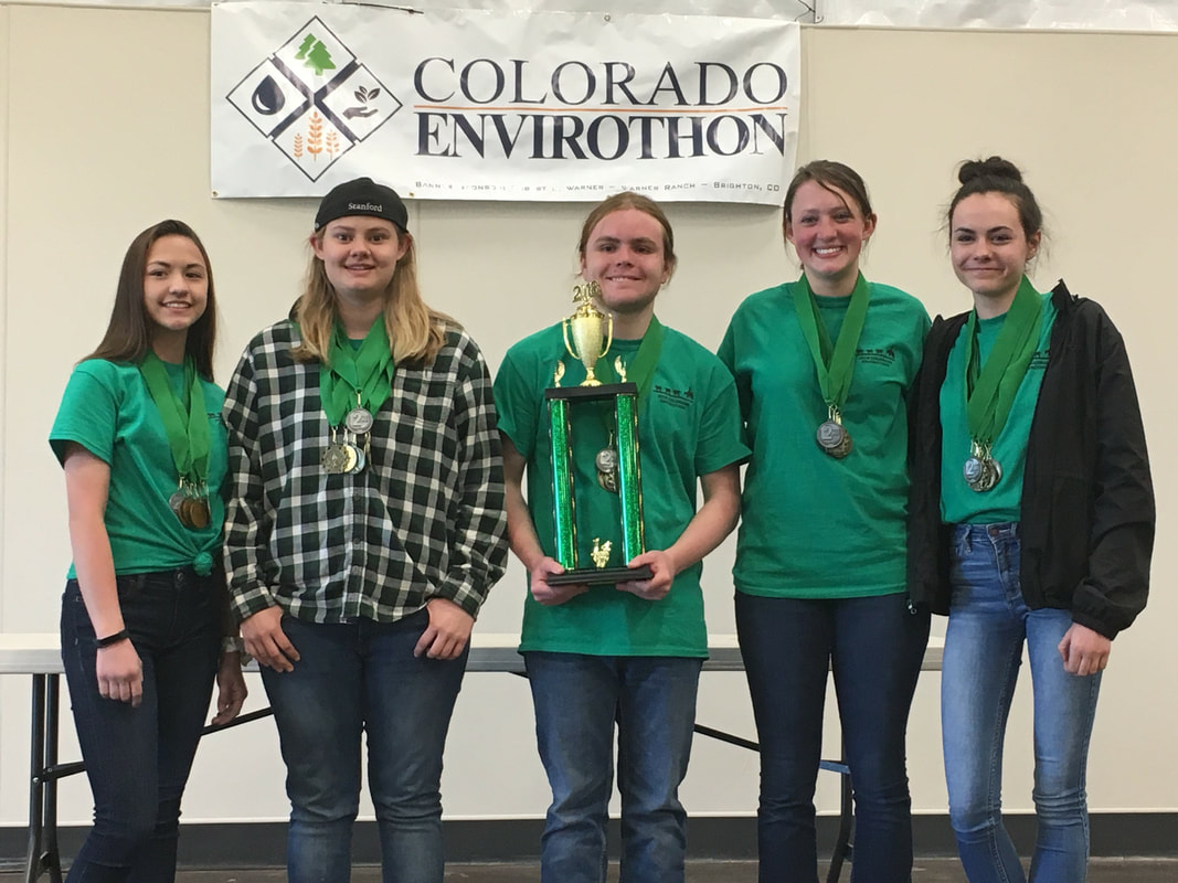 Picture2018: Woodland Park High School Team Winners Danielle Moreno, Arity Jane Sherwood, Cameron Billings-Vella Adalee Marie Smith-Simmons and Addison Swaney  